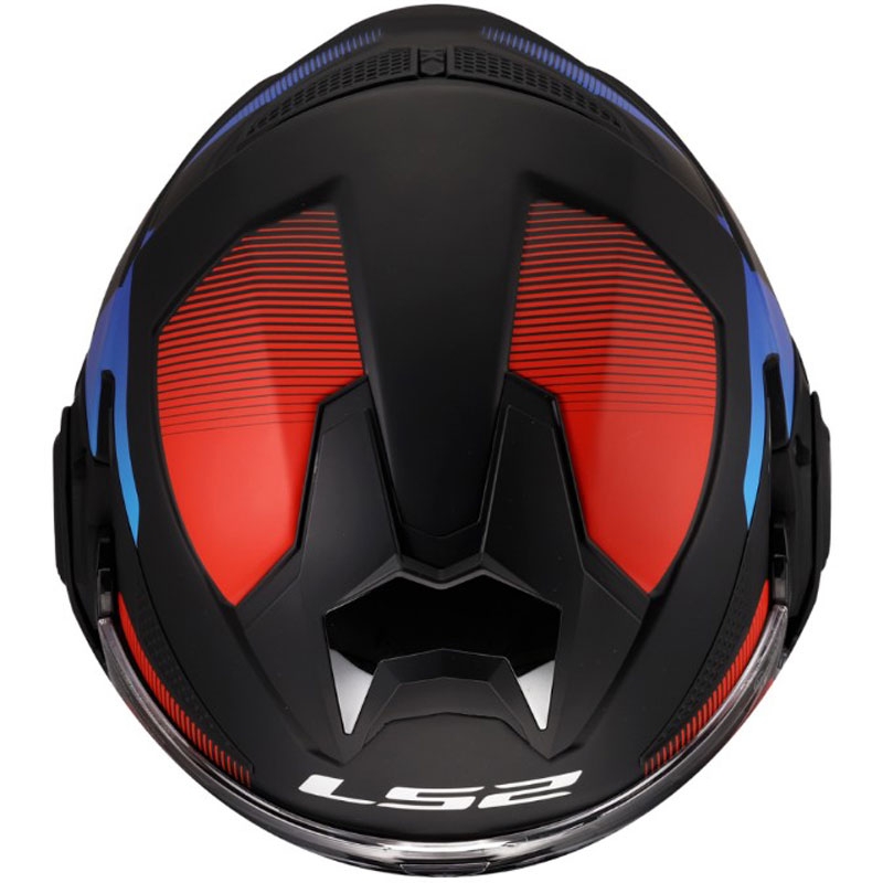 Opklapbare motorhelm LS2 FF901 Advant X Nova matzwart-rood-blauw