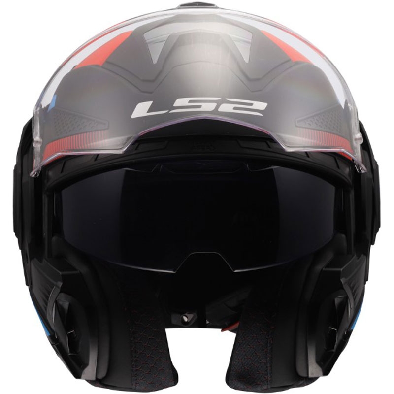 Opklapbare motorhelm LS2 FF901 Advant X Nova matzwart-rood-blauw