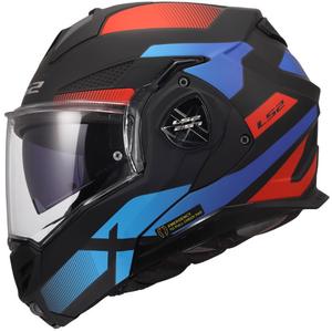 Opklapbare motorhelm LS2 FF901 Advant X Nova matzwart-rood-blauw