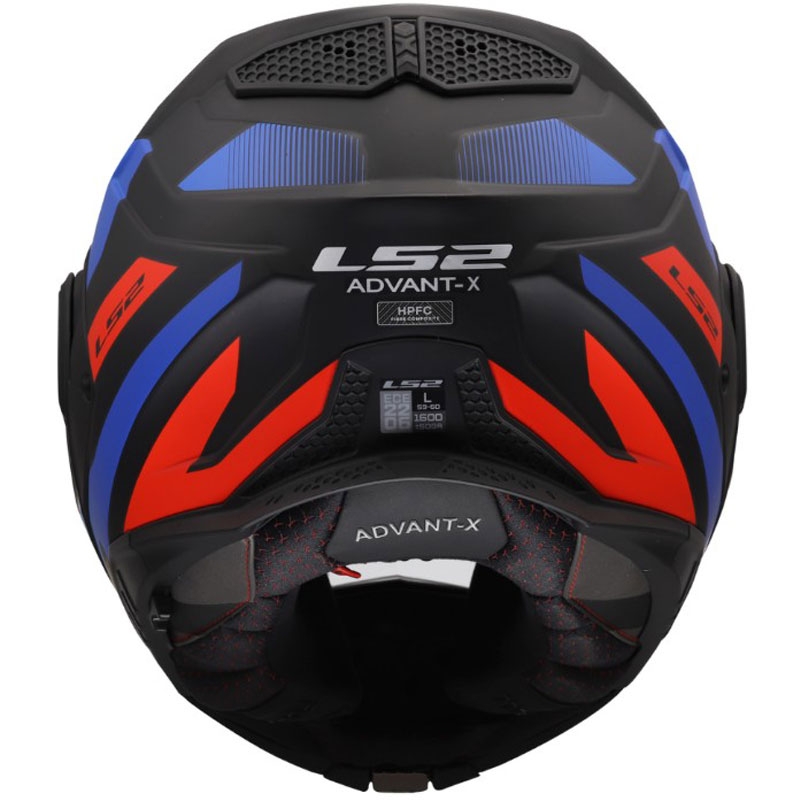Opklapbare motorhelm LS2 FF901 Advant X Nova matzwart-rood-blauw