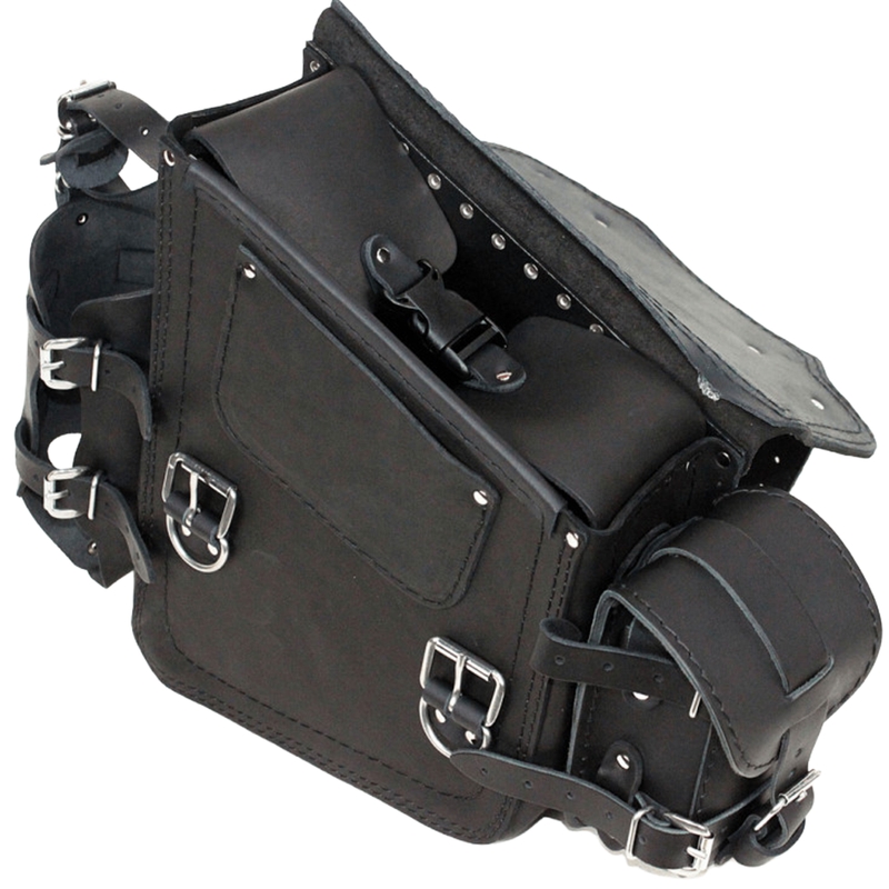 Leren motortas RSA S49 HD Softail zwart