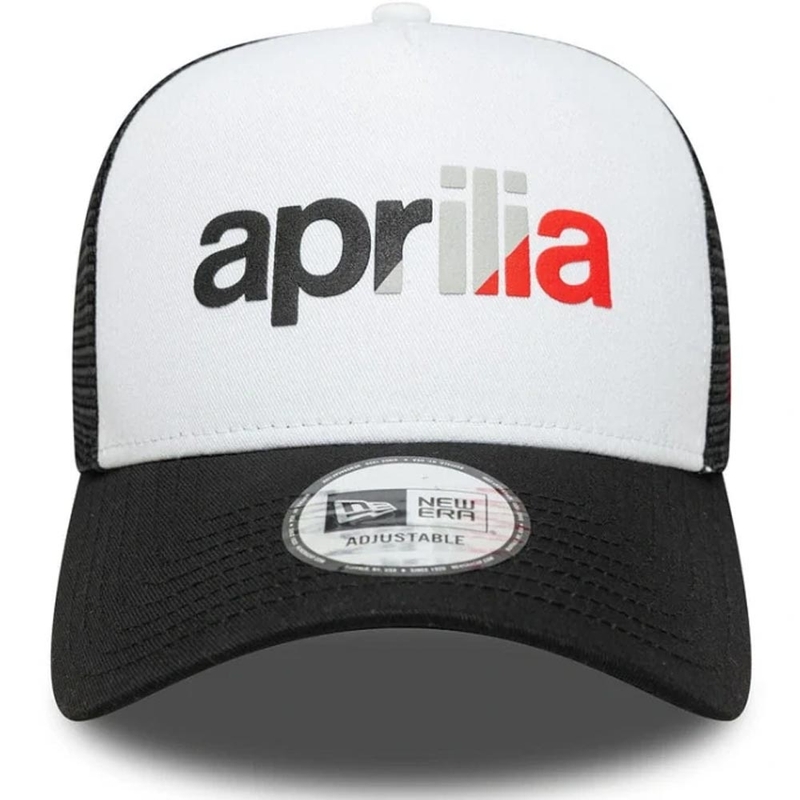 Aprilia 9forty Be A Racer pet met logo in zwart-wit