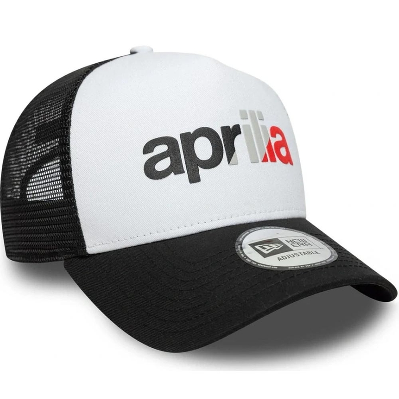 Aprilia 9forty Be A Racer pet met logo in zwart-wit