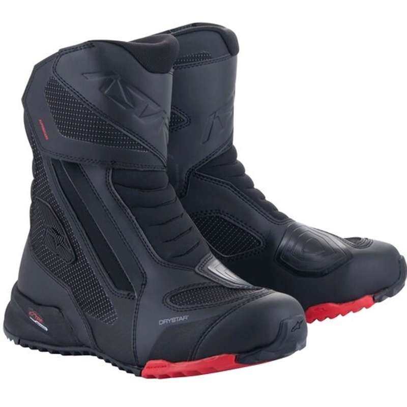 Alpinestars RT-7 DRYSTAR zwart met rode motorlaarzen