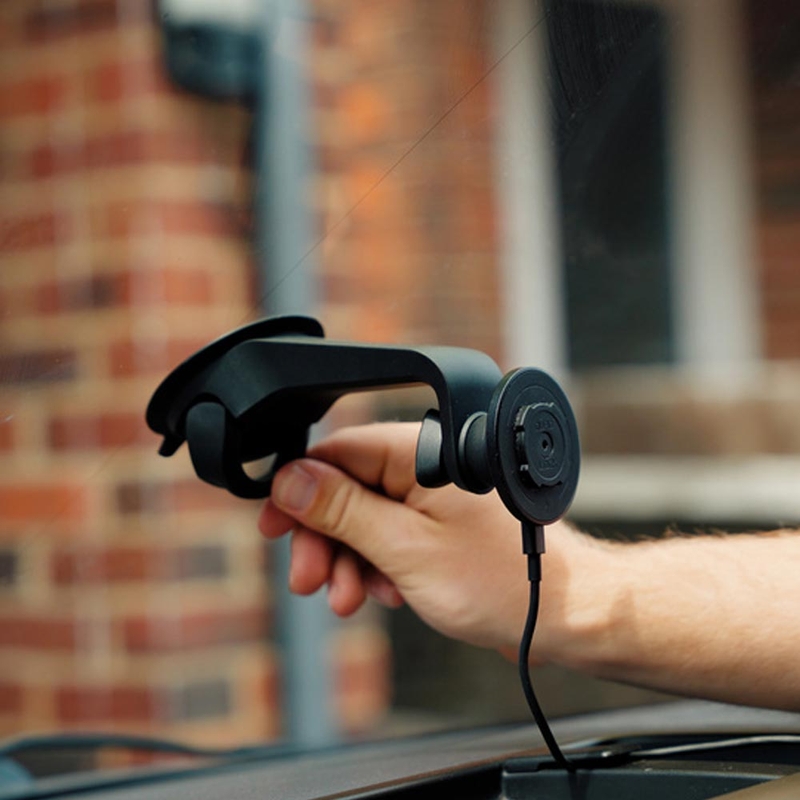 Quad Lock® zuignapvoet voor voorruit/dashboard, zwart