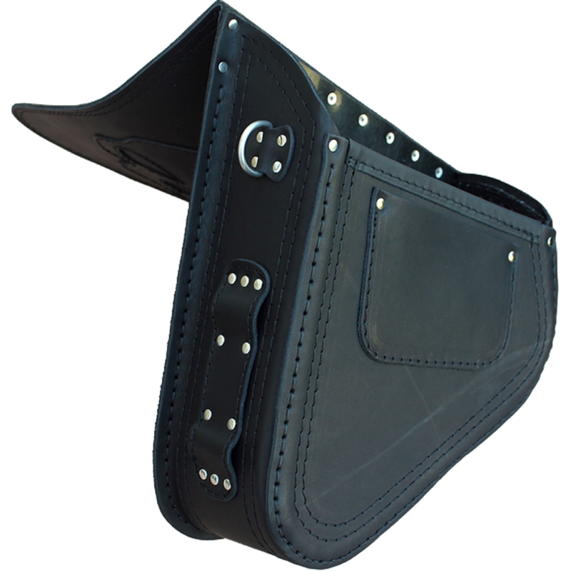Leren motortas RSA S63 Skull HD Softail zwart
