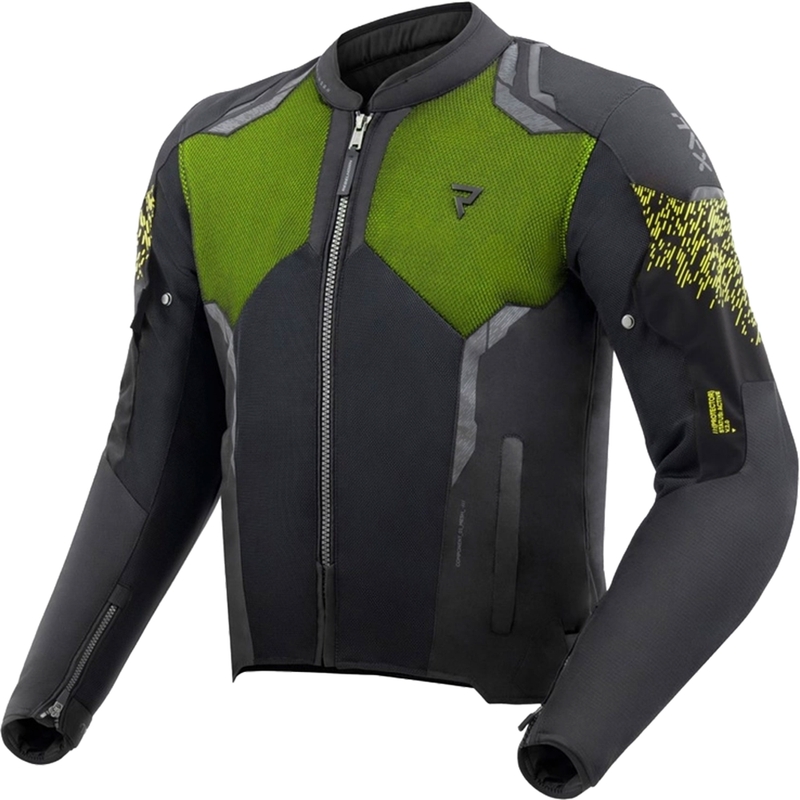 Motorjas Rebelhorn Jax zwart-fluo geel