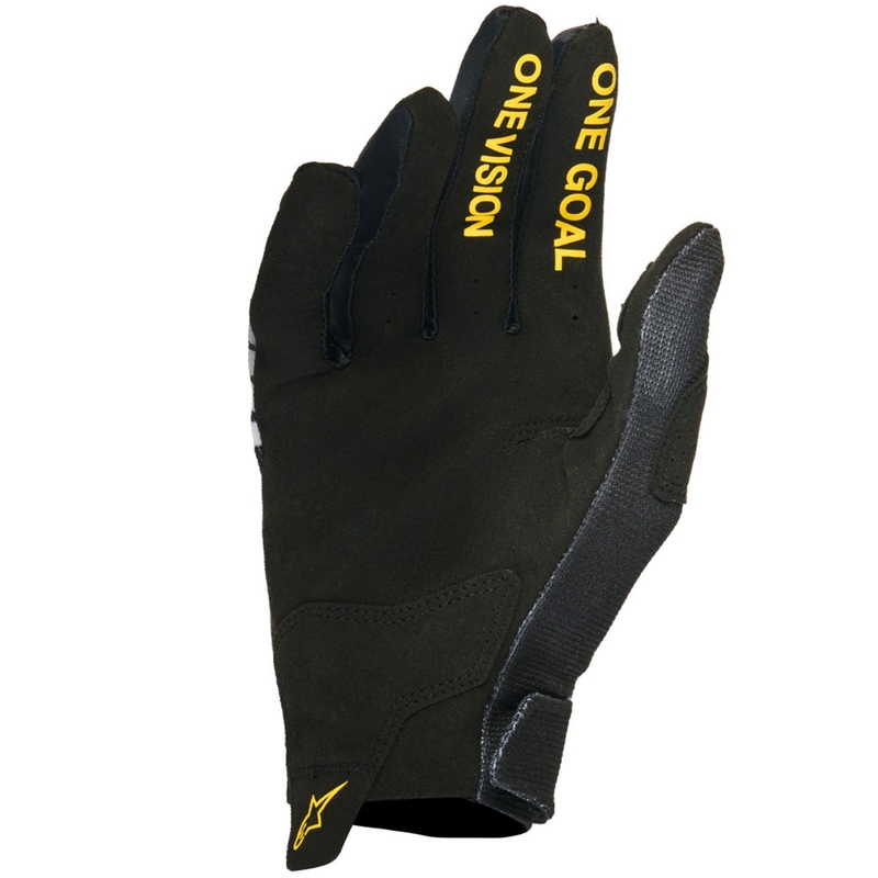 Alpinestars Radar Honda motorcrosshandschoenen zwart-grijs-geel
