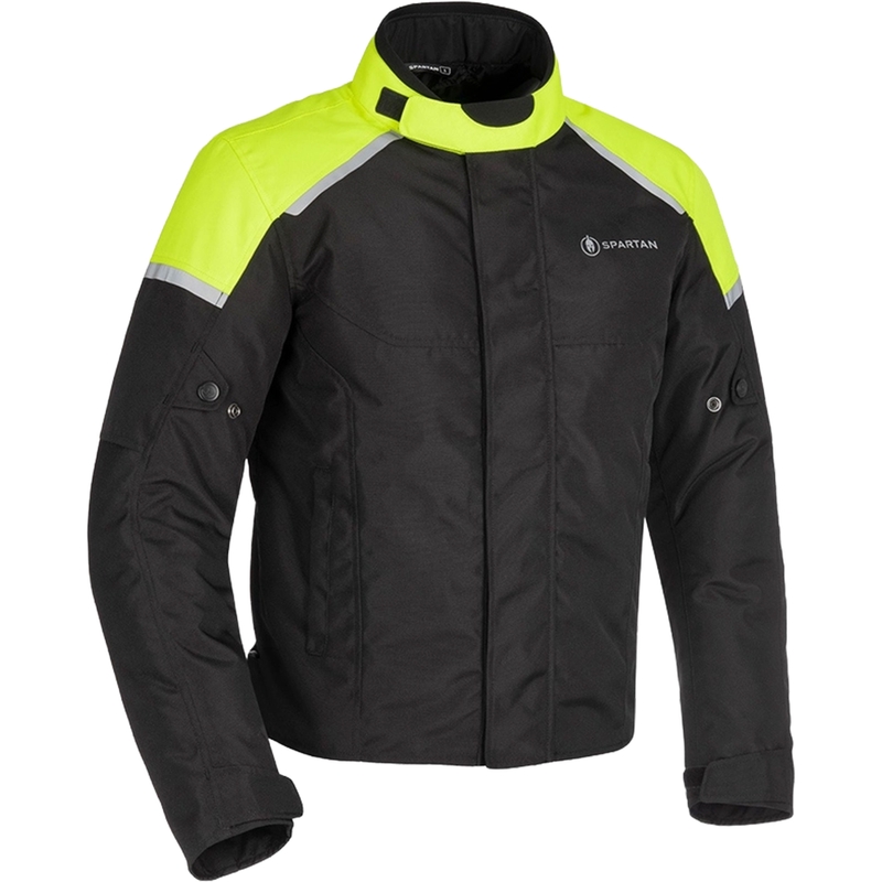 Oxford Spartan Short WP zwart-fluo gele motorjas