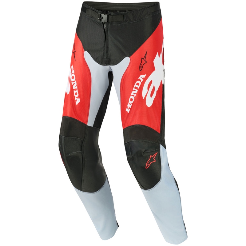 Alpinestars Racer Veil Honda motorcrossbroek zwart-grijs-rood-geel
