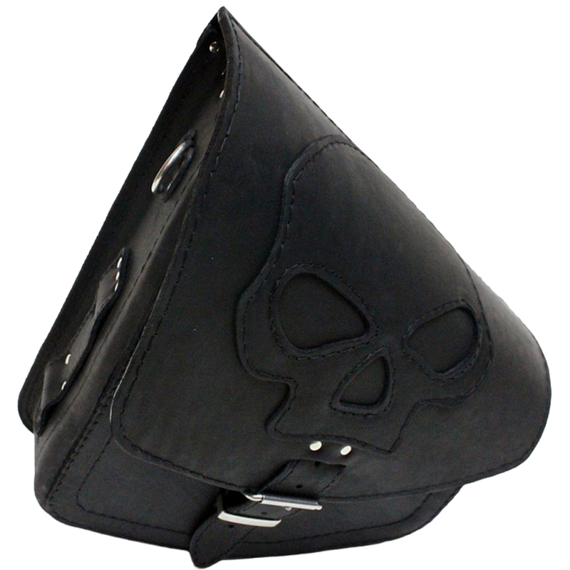 Leren motortas RSA S66 Skull HD Softail zwart