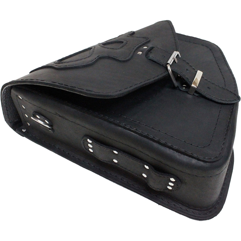 Leren motortas RSA S66 Skull HD Softail zwart