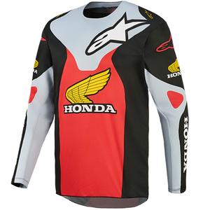 Alpinestars Racer Veil Honda motorcrossshirt in zwart-grijs-rood-geel