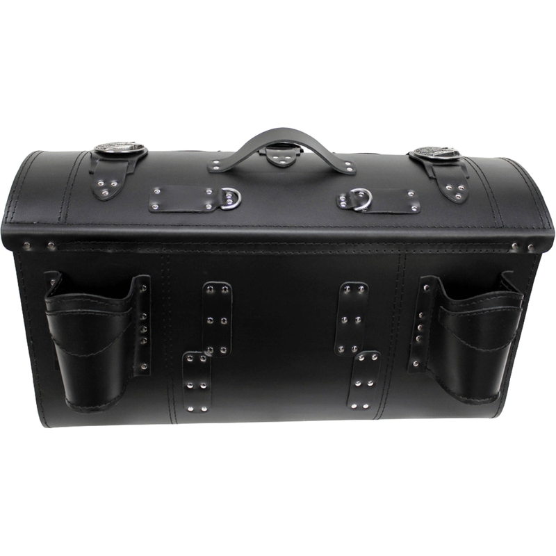 Leren motorkoffer met slot RSA K183 zwart