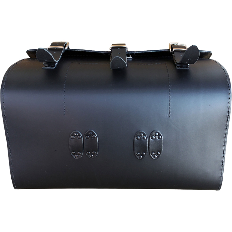 Leren motorkoffer met slot RSA K451 zwart