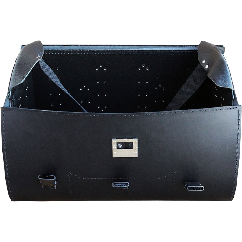 Leren motorkoffer met slot RSA K451 zwart