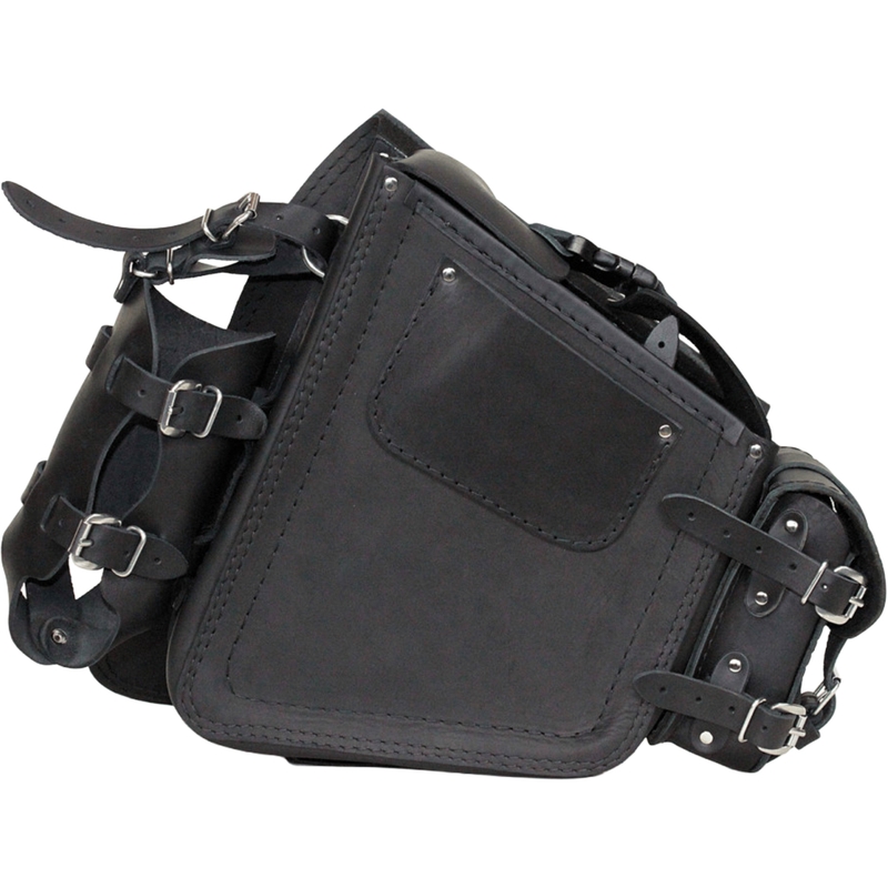 Leren motortas RSA S494 Skull HD Softail zwart