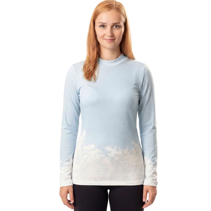 Dames thermoshirt nanosilver® Frozen blauw en wit