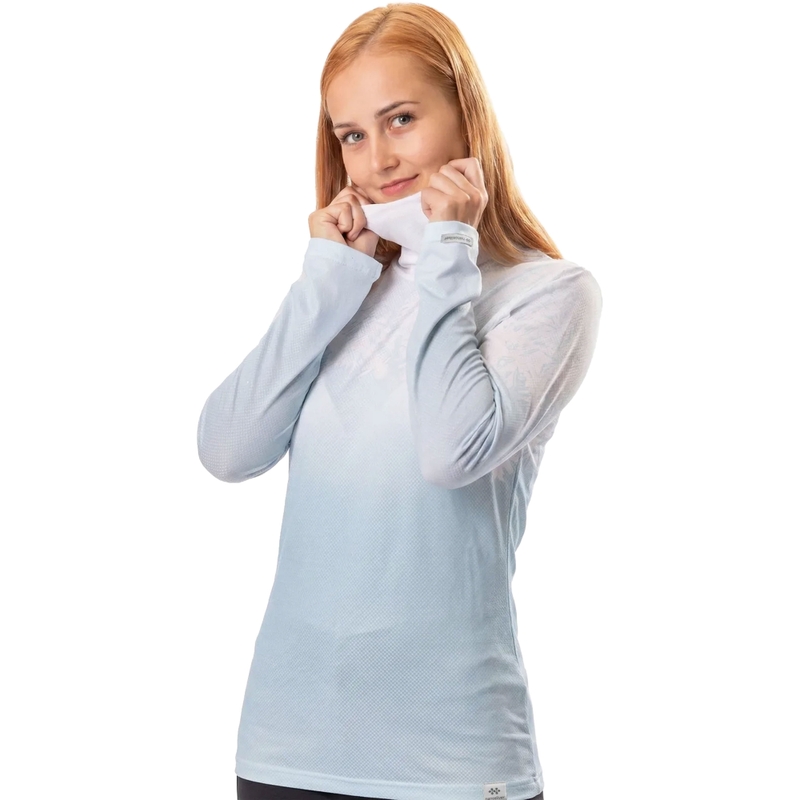Dames thermoshirt nanosilver® Frozen blauw en wit II