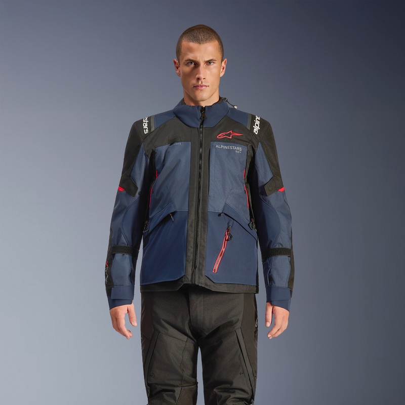 Alpinestars Andes V4 Drystar motorjas donkerblauw-blauw-zwart