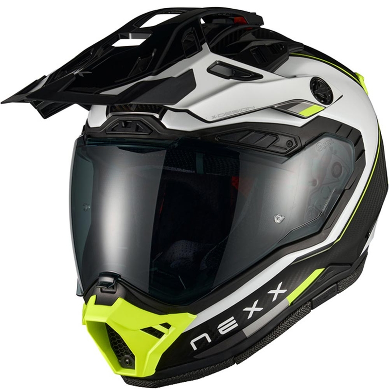 Enduro motorhelm Nexx X.Rally Raid wit-fluo geel