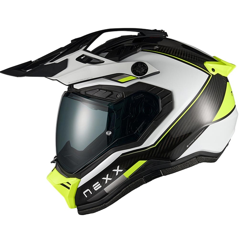 Enduro motorhelm Nexx X.Rally Raid wit-fluo geel