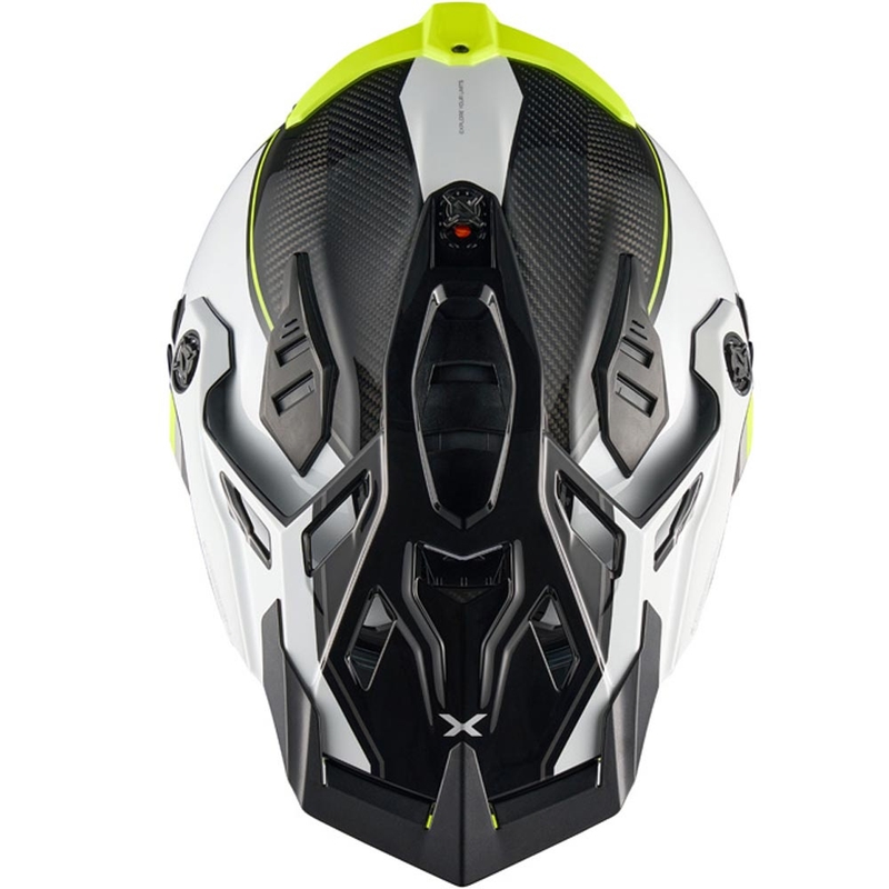 Enduro motorhelm Nexx X.Rally Raid wit-fluo geel
