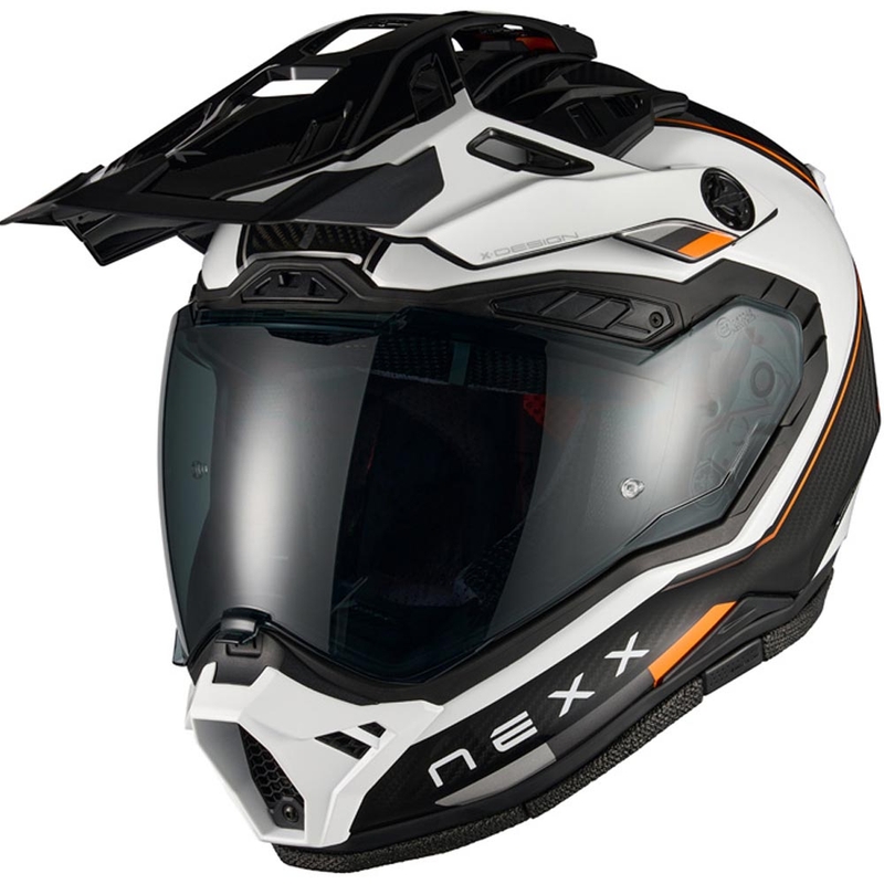Enduro motorhelm Nexx X.Rally Raid wit-oranje