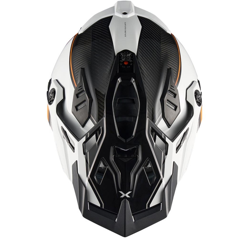 Enduro motorhelm Nexx X.Rally Raid wit-oranje