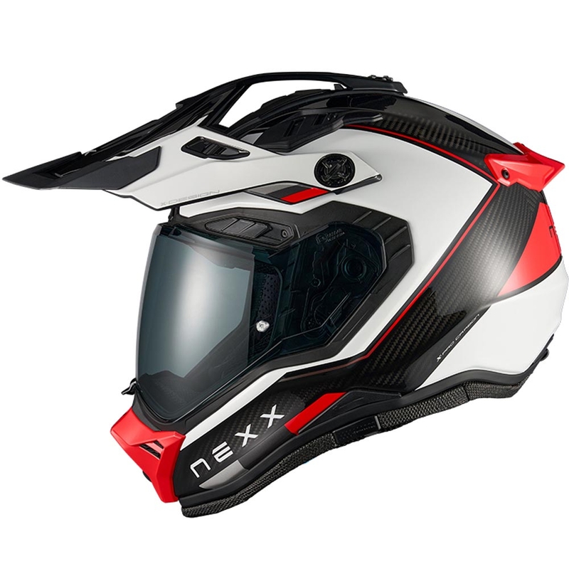 Enduro motorhelm Nexx X.Rally Raid wit-rood