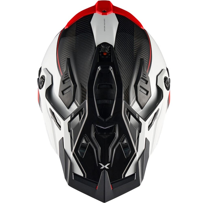 Enduro motorhelm Nexx X.Rally Raid wit-rood