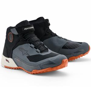 Alpinestars CR-X Drystar motorlaarzen zwart-donkergrijs-oranje