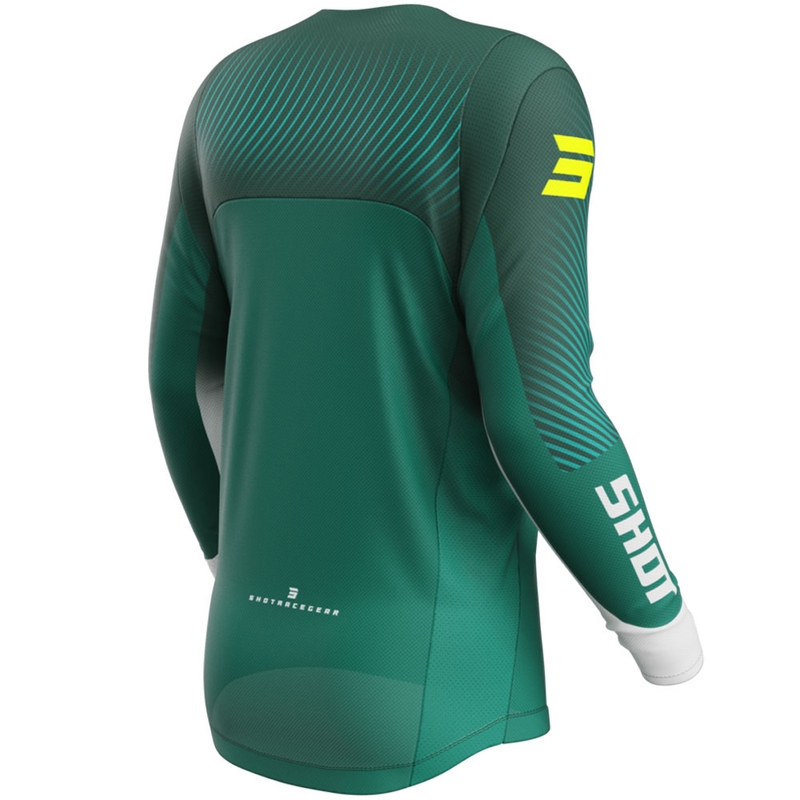 Motocrossshirt Shot Contact GP 26 groen-neongeel