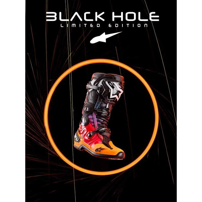 Alpinestars Tech 10 Limited Edition Black Hole motorlaarzen, zwart