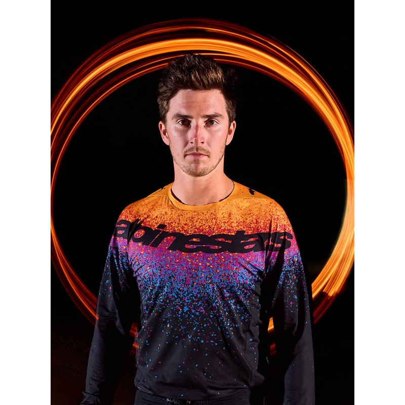 Alpinestars Supertech limited edition Black Hole motorcrossshirt in de kleur zwart
