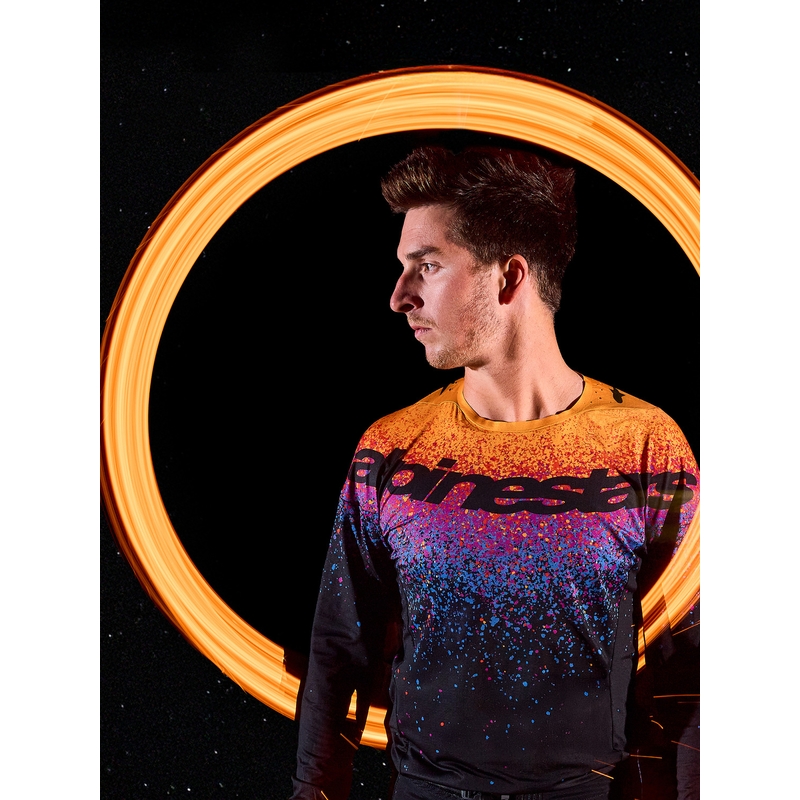 Alpinestars Supertech limited edition Black Hole motorcrossshirt in de kleur zwart