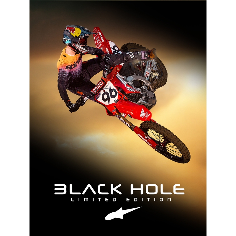 Alpinestars Supertech limited edition Black Hole motorcrossshirt in de kleur zwart