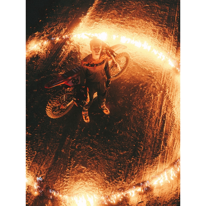 Alpinestars Supertech limited edition Black Hole motorcrossshirt in de kleur zwart