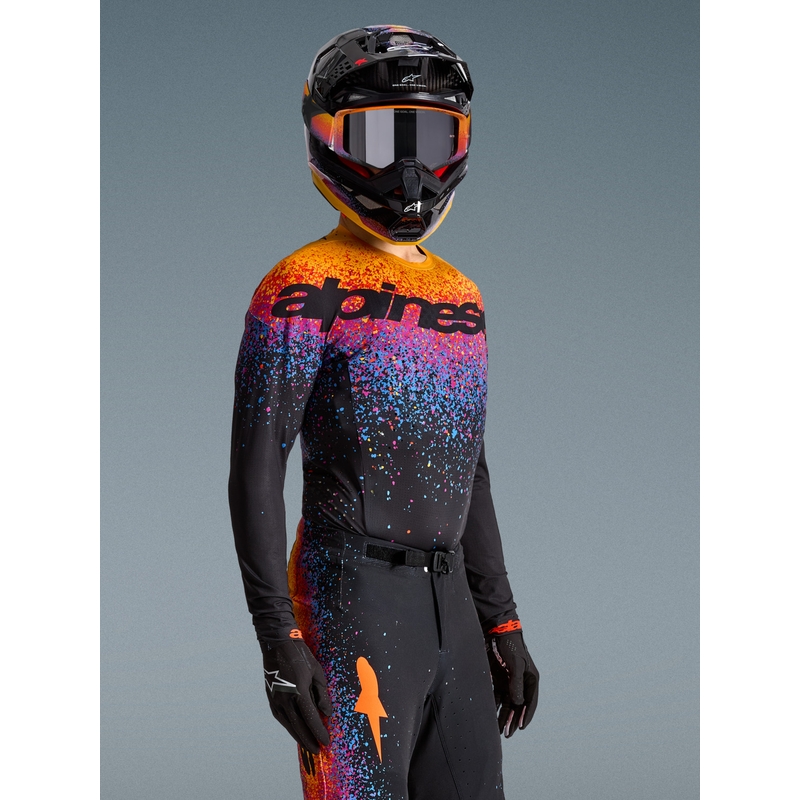 Alpinestars Supertech limited edition Black Hole motorcrossshirt in de kleur zwart