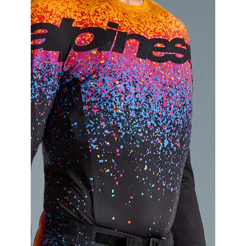 Alpinestars Supertech limited edition Black Hole motorcrossshirt in de kleur zwart
