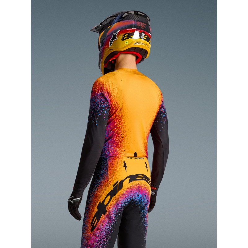 Alpinestars Supertech limited edition Black Hole motorcrossshirt in de kleur zwart