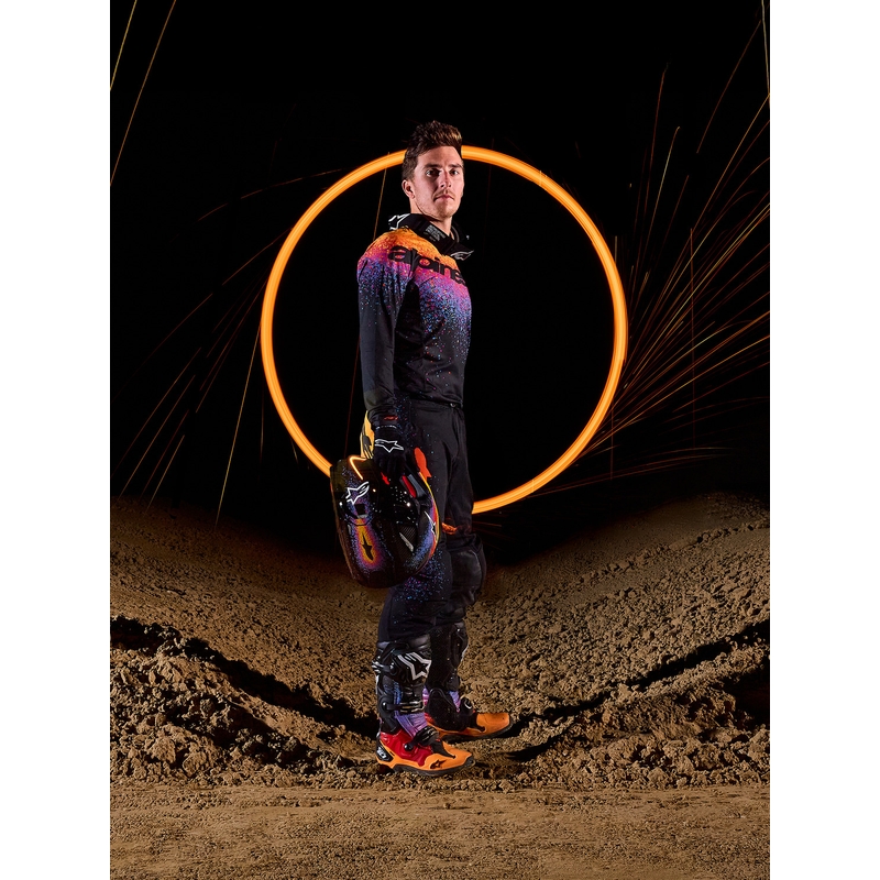 Alpinestars Supertech limited edition Black Hole motorcrossshirt in de kleur zwart