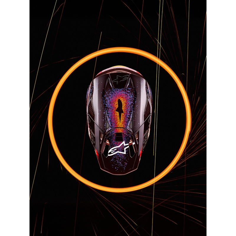 Alpinestars Supertech S-M10 limited edition motorcrosshelm Black Hole in zwarte kleur