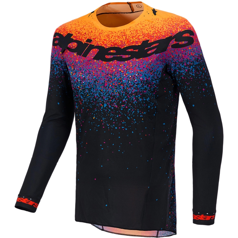 Alpinestars Supertech limited edition Black Hole motorcrossshirt in de kleur zwart