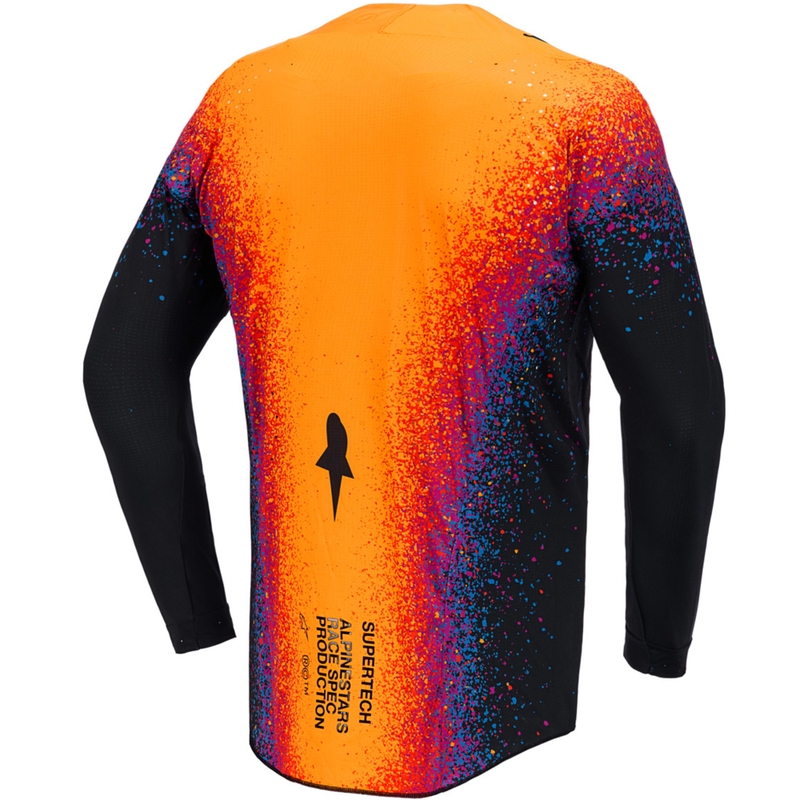 Alpinestars Supertech limited edition Black Hole motorcrossshirt in de kleur zwart