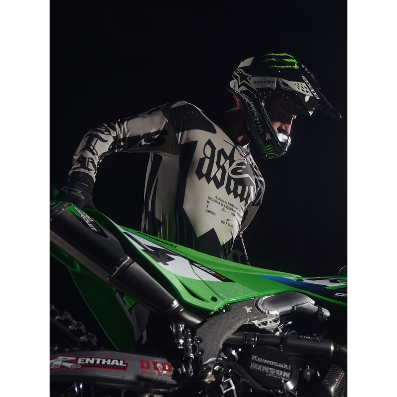 Alpinestars Techstar limited edition motocrossshirt Wolf Dust zandzwart