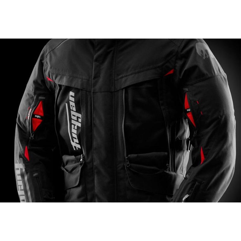 Furygan CHALLENGER 3C PRIMALOFT® motorjas zwart-rood