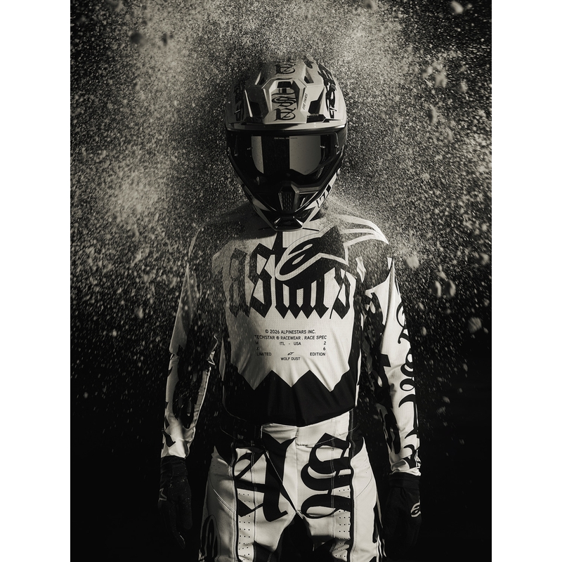 Alpinestars Supertech S-M7 limited edition motorcrosshelm Wolf Dust zandzwart