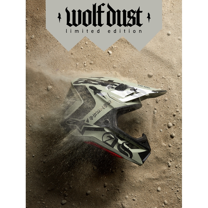 Alpinestars Supertech S-M7 limited edition motorcrosshelm Wolf Dust zandzwart
