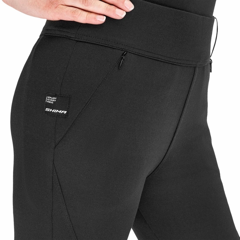 Dames lange motorbroek Shima Vesper zwart